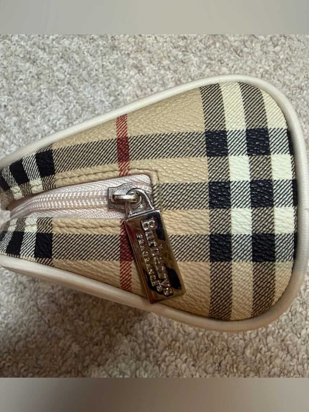 Burberrys Beige & Nova Check Cosmetic Pouch